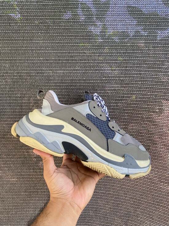 Balenciaga Other - Balenciaga Triple S Sneakers Grey White Blue Size 44